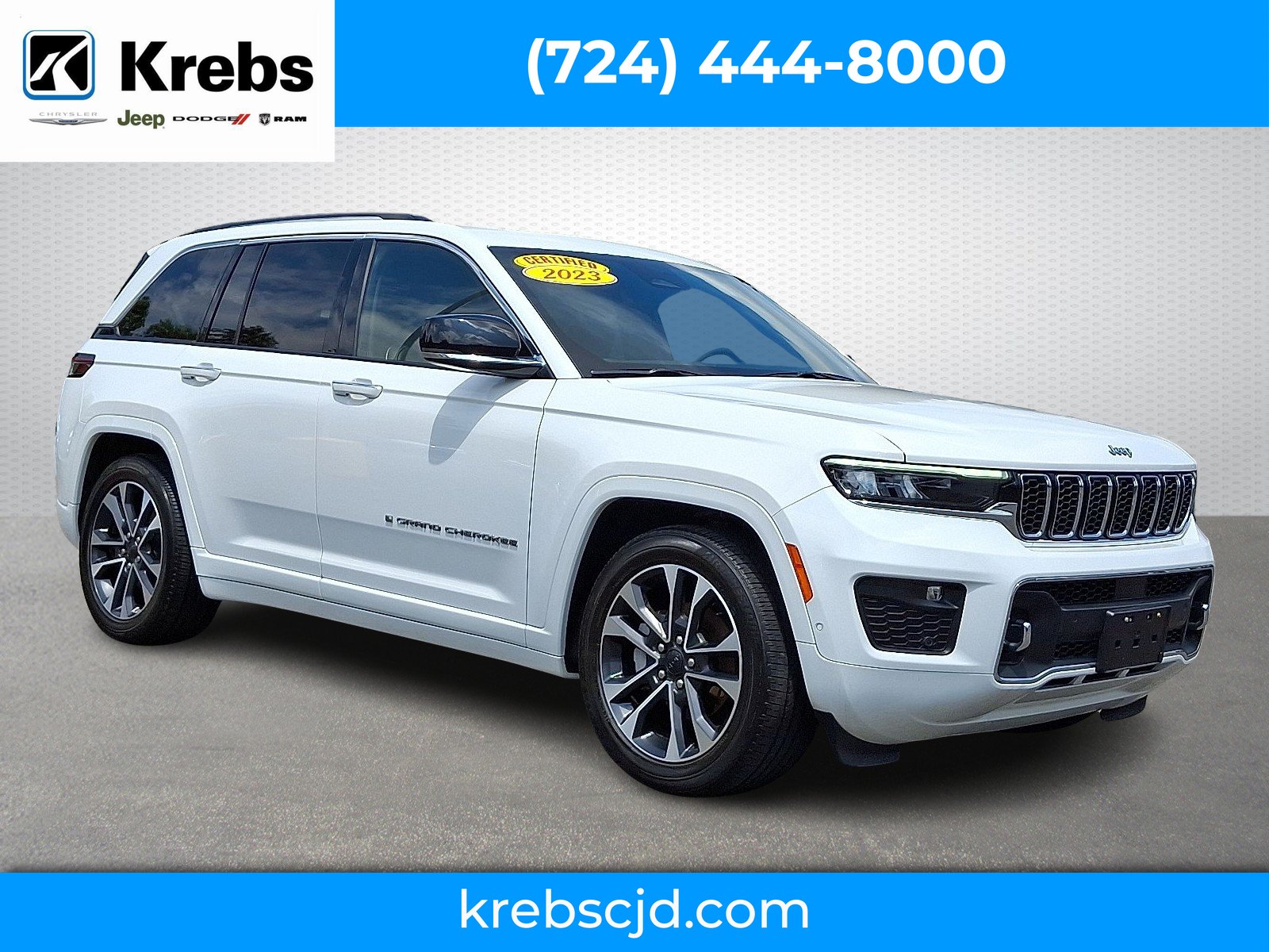 Used 2023 Bright White Clearcoat - PW7 Jeep Overland 4x4 image 1
