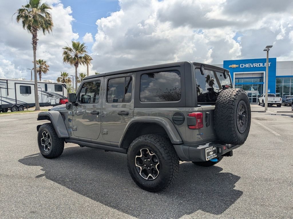 Used 2022 Jeep Wrangler Unlimited Rubicon 4XE with VIN 1C4JJXR65NW107180 for sale in Ocala, FL