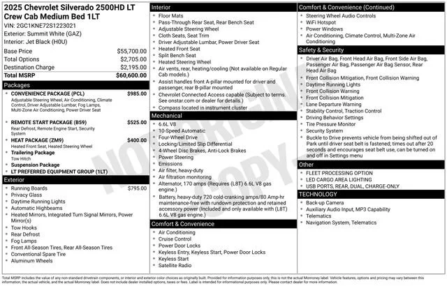 Used 2025 Summit White Chevrolet LT image 38