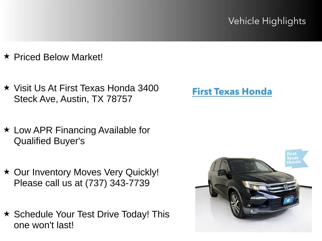 Certified Used 2017 Crystal Black Pearl Honda Touring image 10