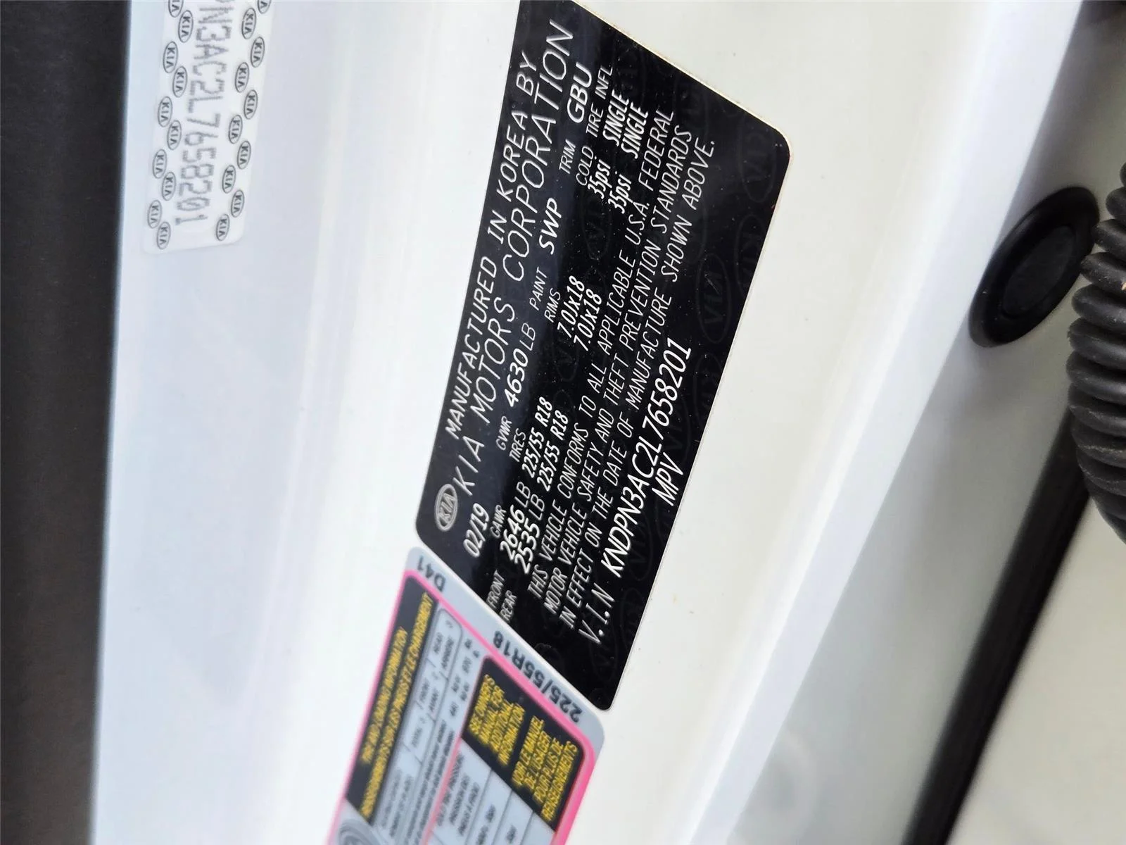 Used 2020 Snow White Pearl Kia EX image 33