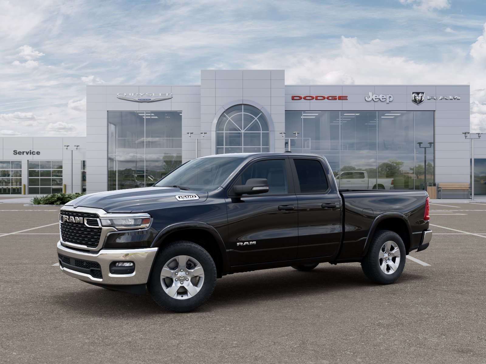 New 2026 Diamond Black Crystal Pearl-Coat Exterior Paint RAM Big Horn/Lone Star image 32