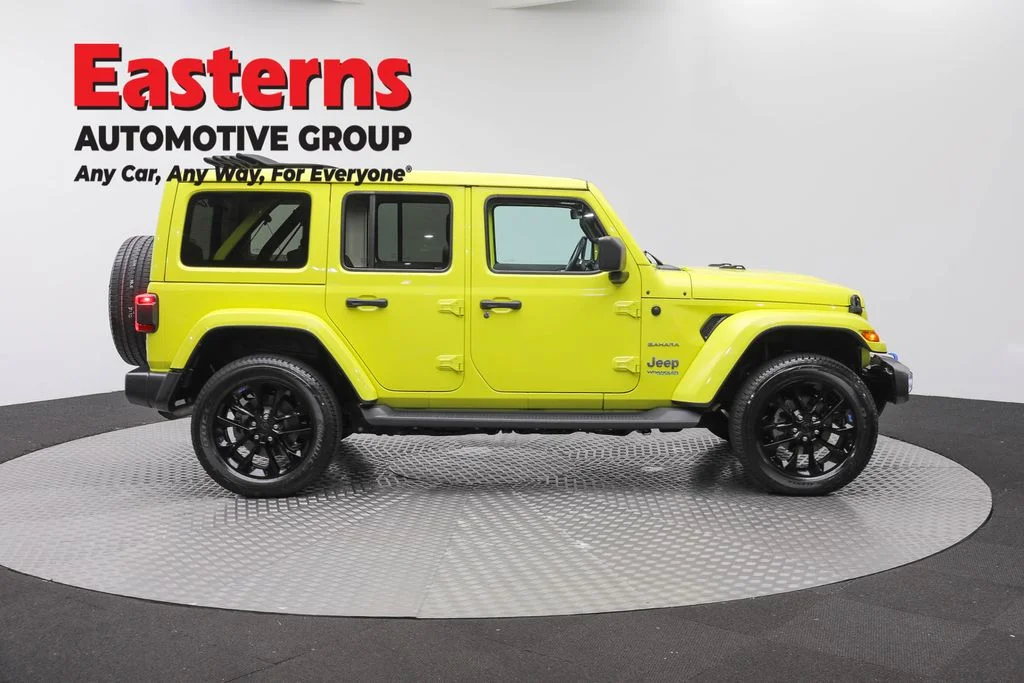 Used 2022 Yellow Jeep Unlimited Sahara 4xe image 4