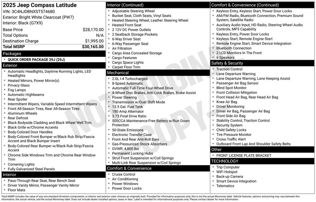 Used 2025 White Jeep Latitude image 4