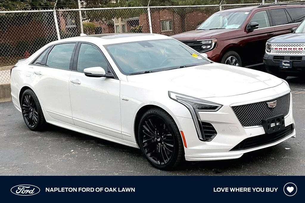 Used 2020 Crystal White Tri-Coat Cadillac Blackwing Twin image 1