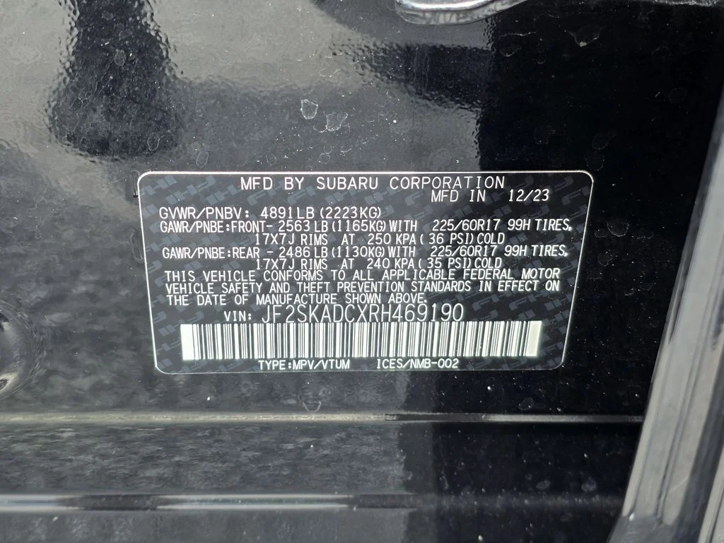 Used 2024 Black Subaru Premium image 32
