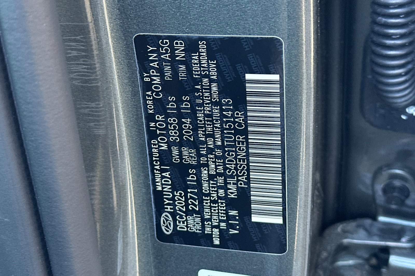 New 2026 Amazon Gray Hyundai SEL Sport Premium image 54