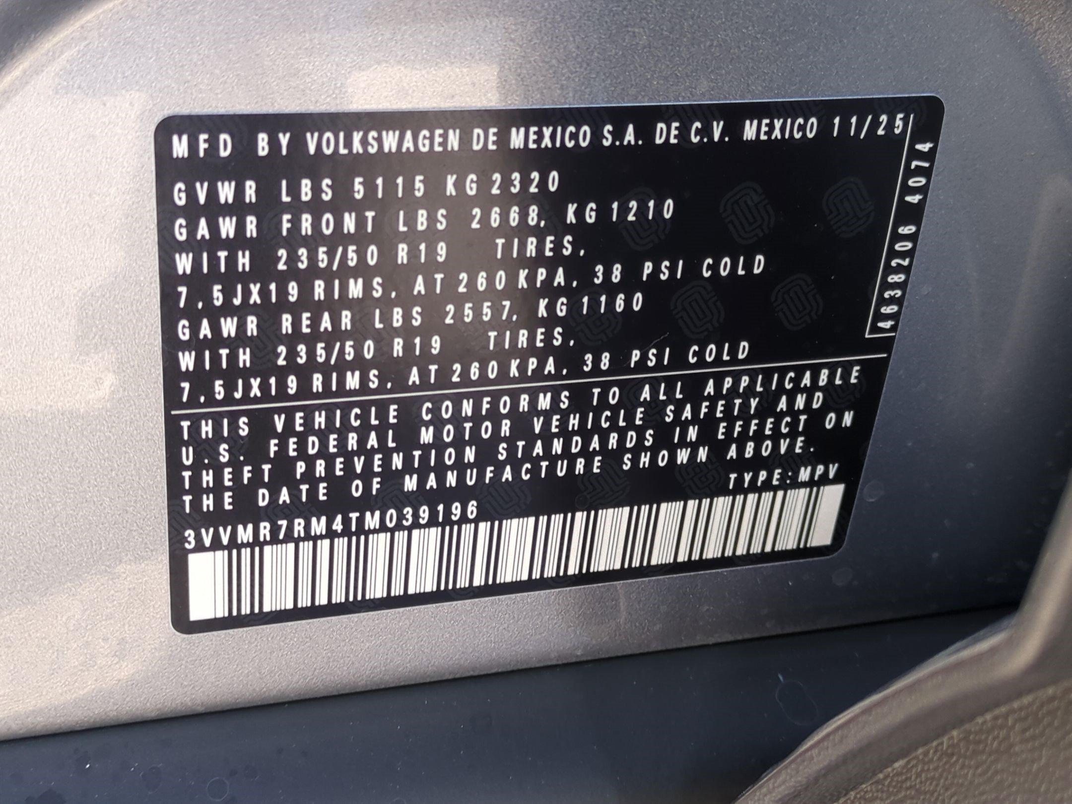 New 2026 Pyrite Silver Metallic Volkswagen SE image 19