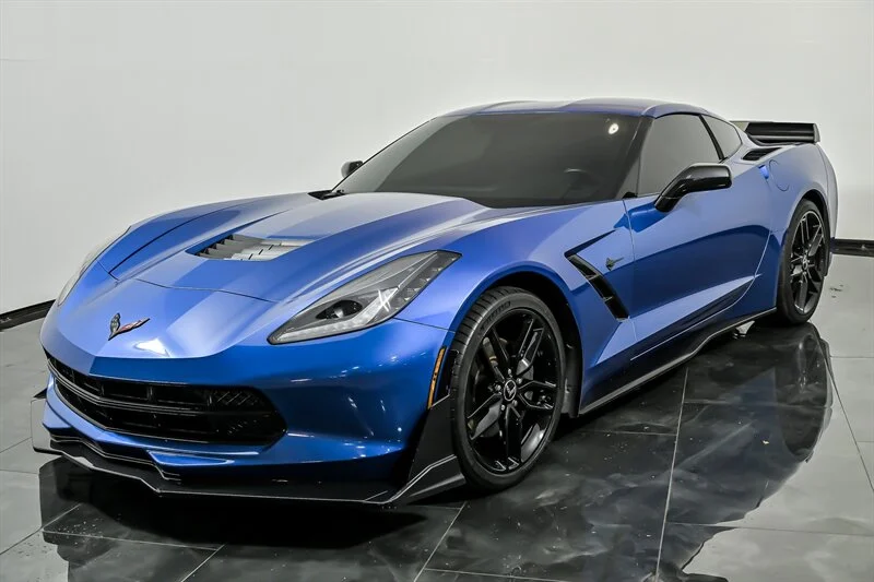 Used 2015 Laguna Blue Tintcoat Chevrolet Stingray-MANUAL-$20K MODS! image 5