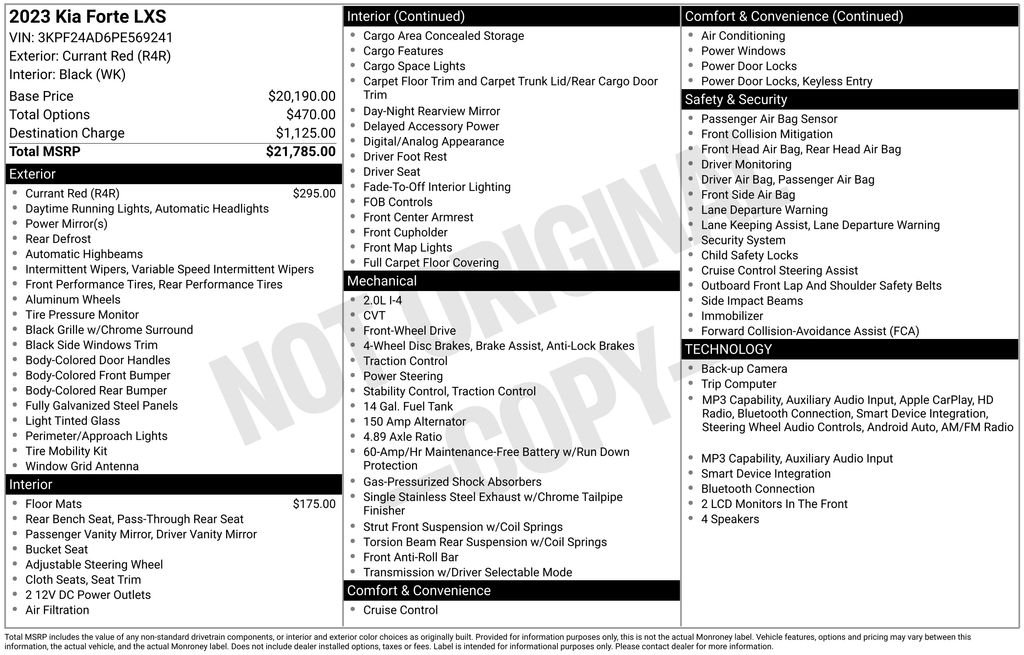 Used 2023 Red Kia LXS image 6