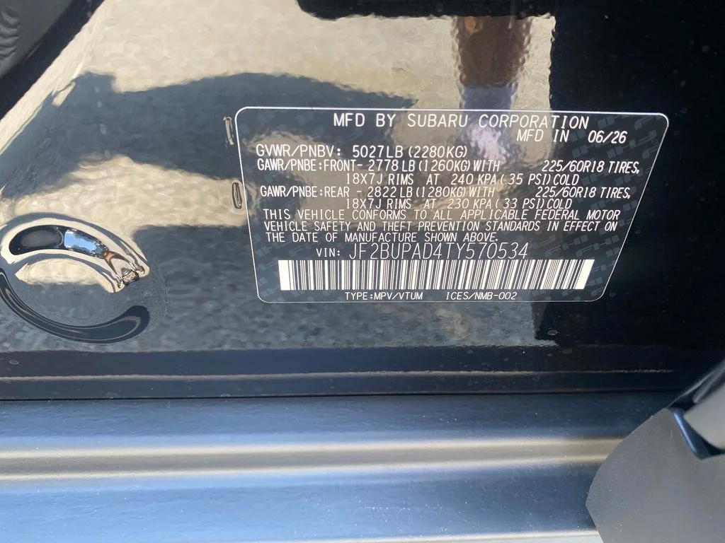 New 2026 CRYSTAL BLACK SILICA Subaru Premium image 25