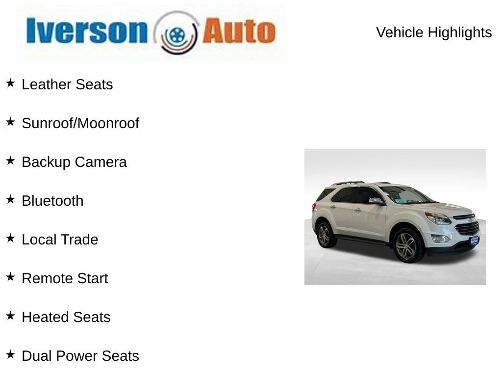 Used 2017 Chevrolet Equinox Premier with VIN 2GNFLGEK9H6217447 for sale in Huron, SD