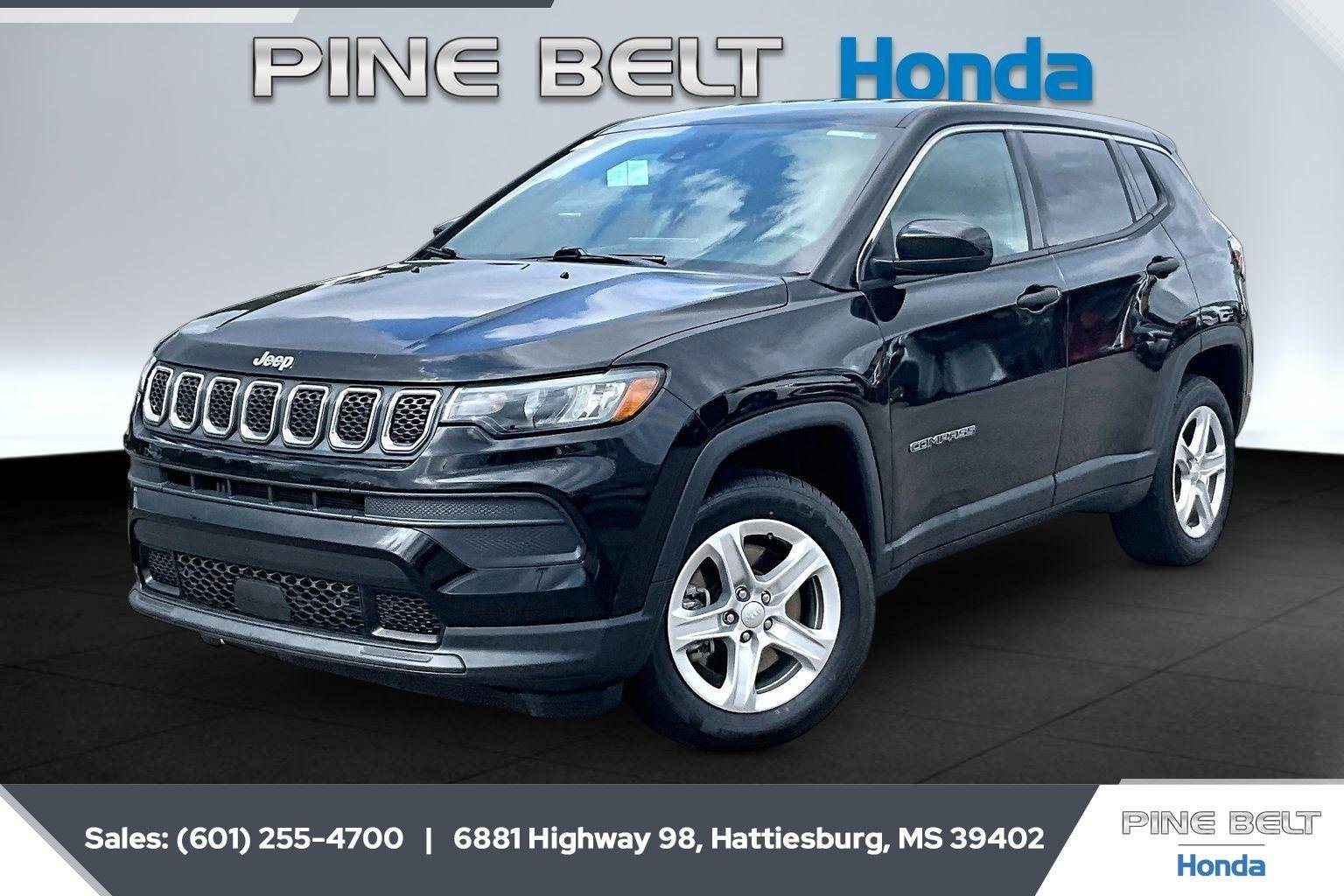 Used 2023 Diamond Black Crystal Pearlcoat Jeep Sport image 10