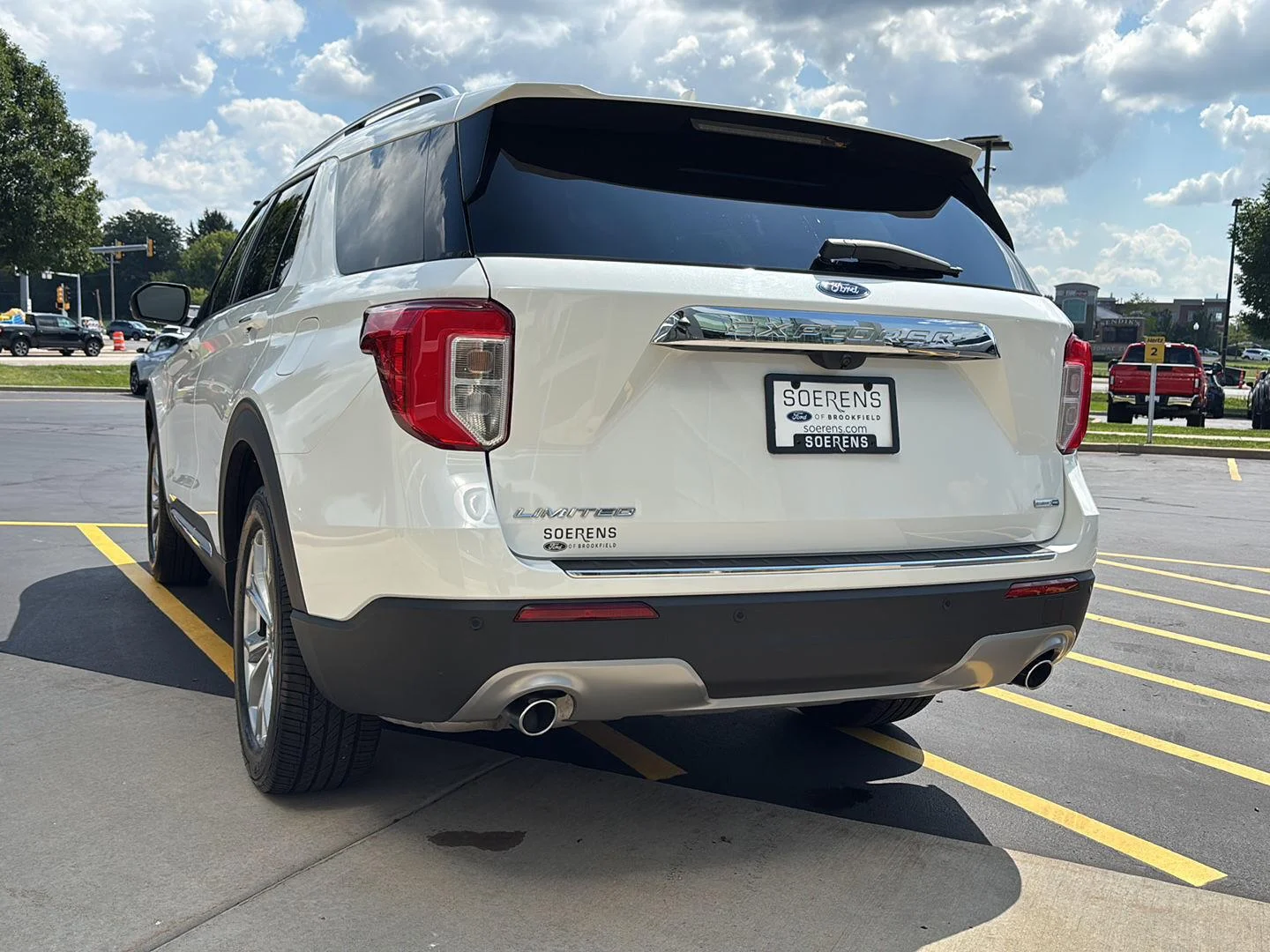 Used 2020 Star White Metallic Tri-Coat Ford Limited image 30