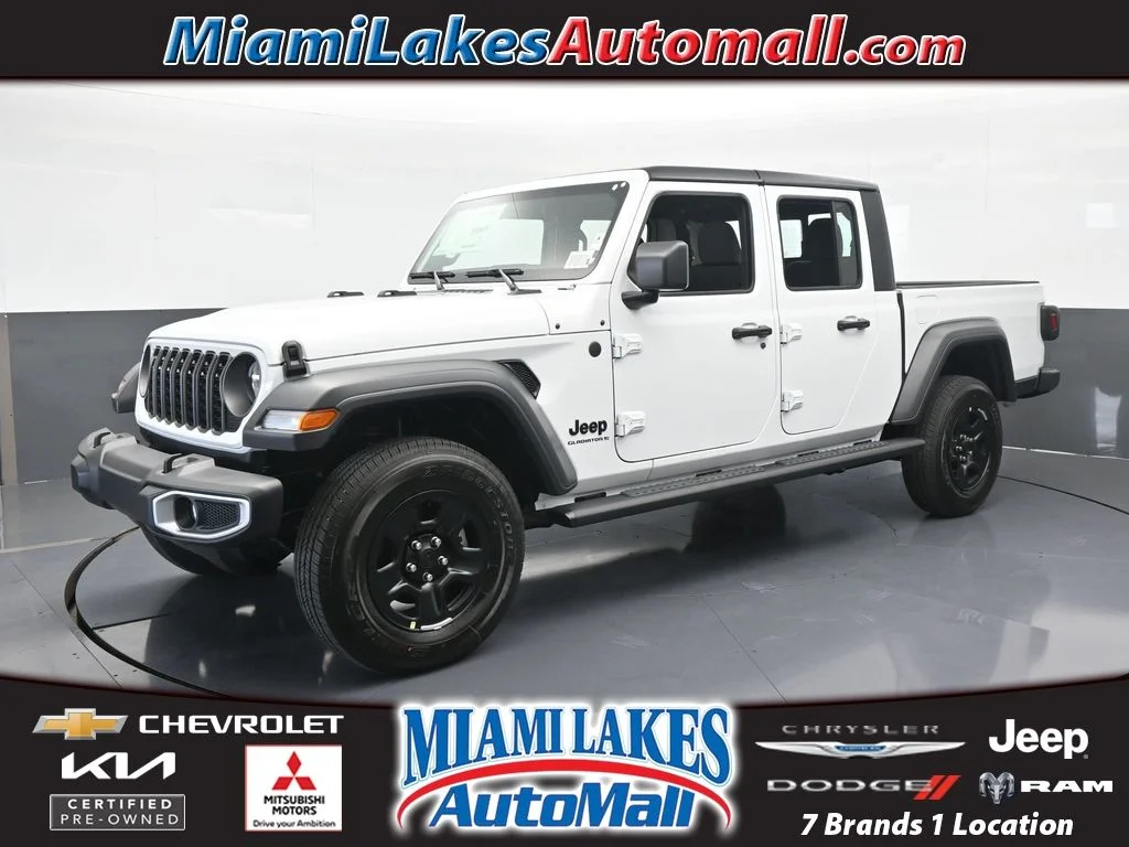 Used 2025 Bright White Clearcoat Jeep Sport image 1