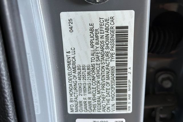 Certified Used 2025 Urban Gray Pearl Honda Sport image 37