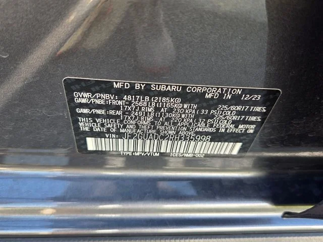 Used 2024 Gray Subaru Premium image 16