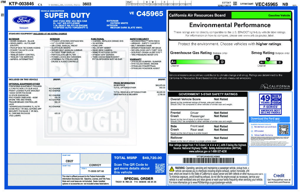 New 2027 Oxford White Ford XL image 2