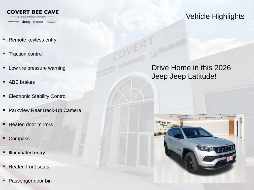 New 2026 Silver Zynith Metallic Clearcoat Jeep Latitude image 8