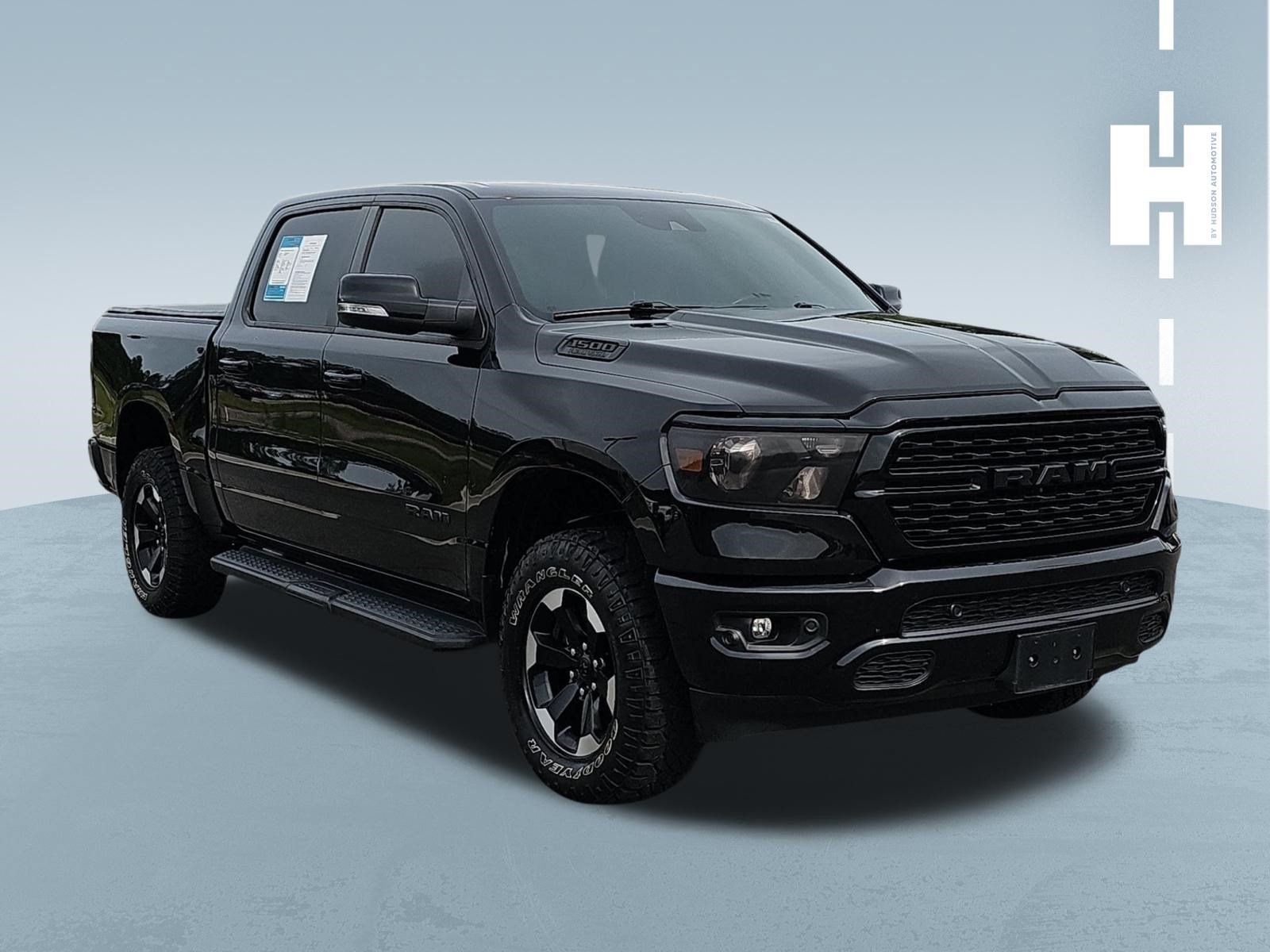 Used 2022 Diamond Black Crystal Pearlcoat Ram Big Horn image 1