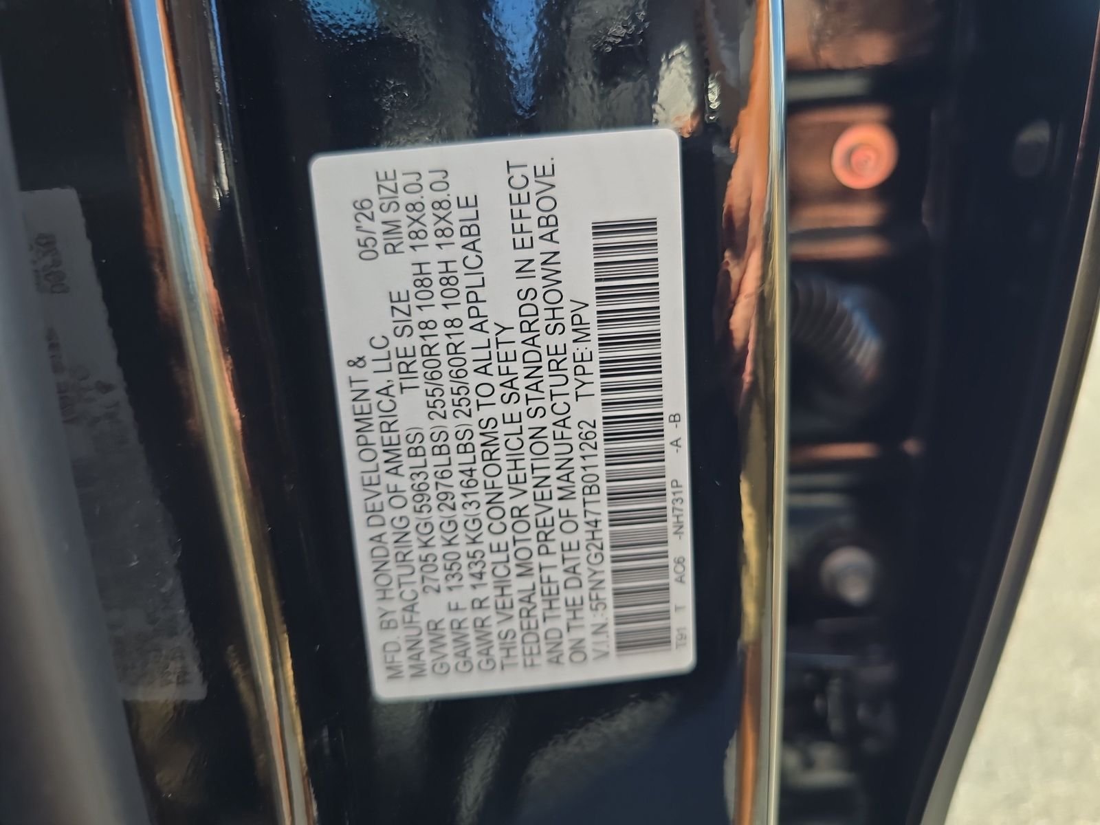 New 2026 Crystal Black Pearl Honda EX-L image 29