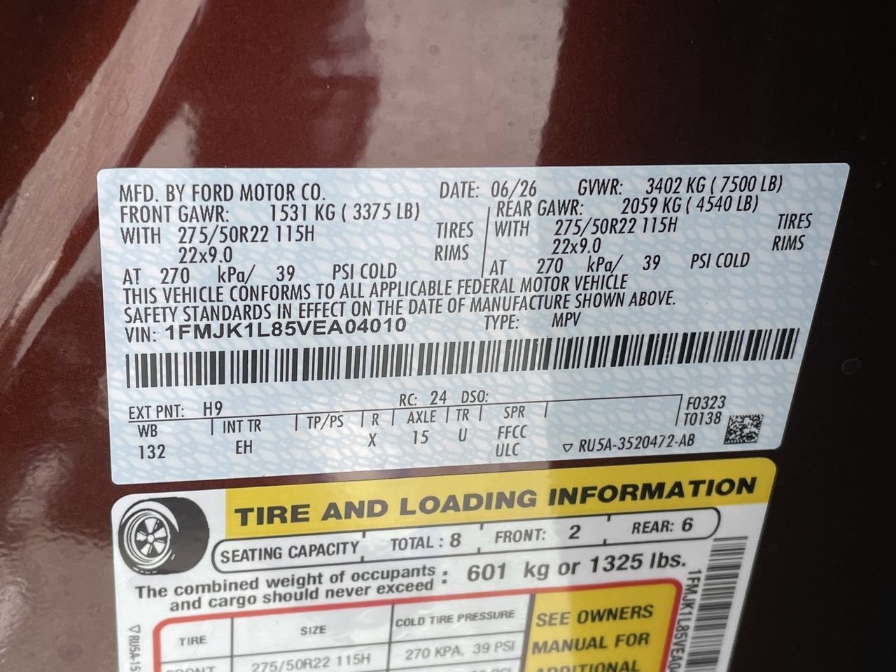 New 2027 Bronze Fire Metallic Tinted Clearcoat Ford Platinum image 34