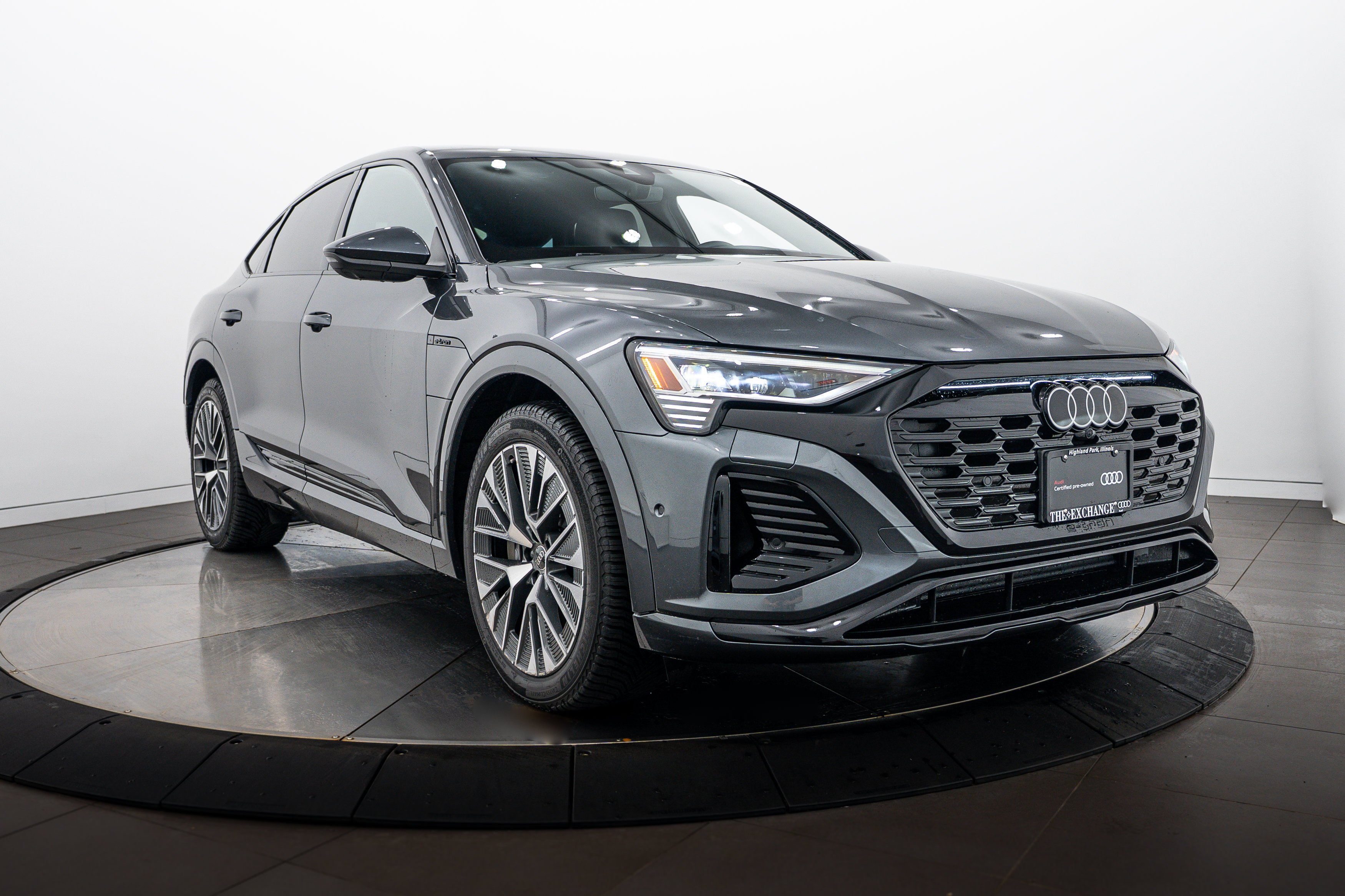 Certified 2024 Audi Q8 Sportback e-tron Prestige with VIN WA1DAAGE2RB020123 for sale in Highland Park, IL