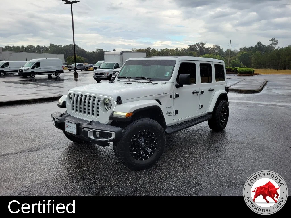 Used 2021 White Jeep Unlimited Sahara image 2
