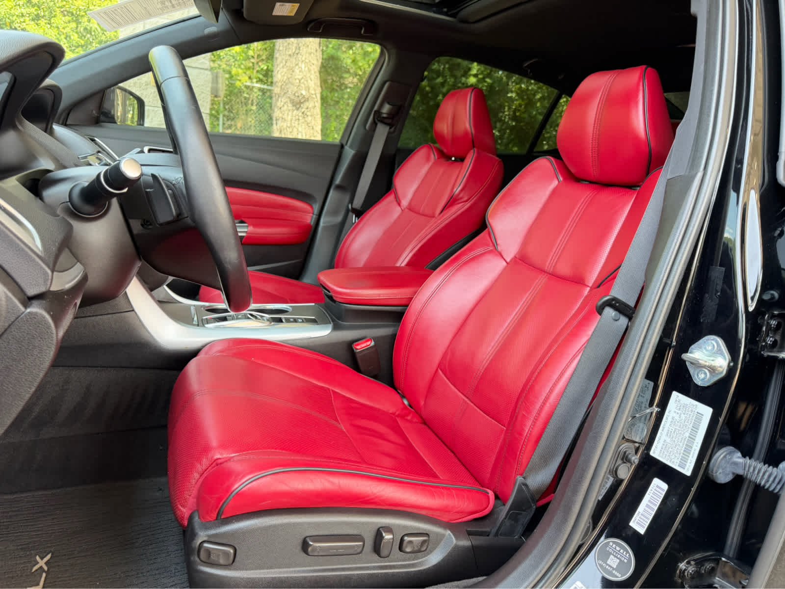 Used 2019 Crystal Black Pearl Acura w/A-Spec Pkg Red Leather image 12