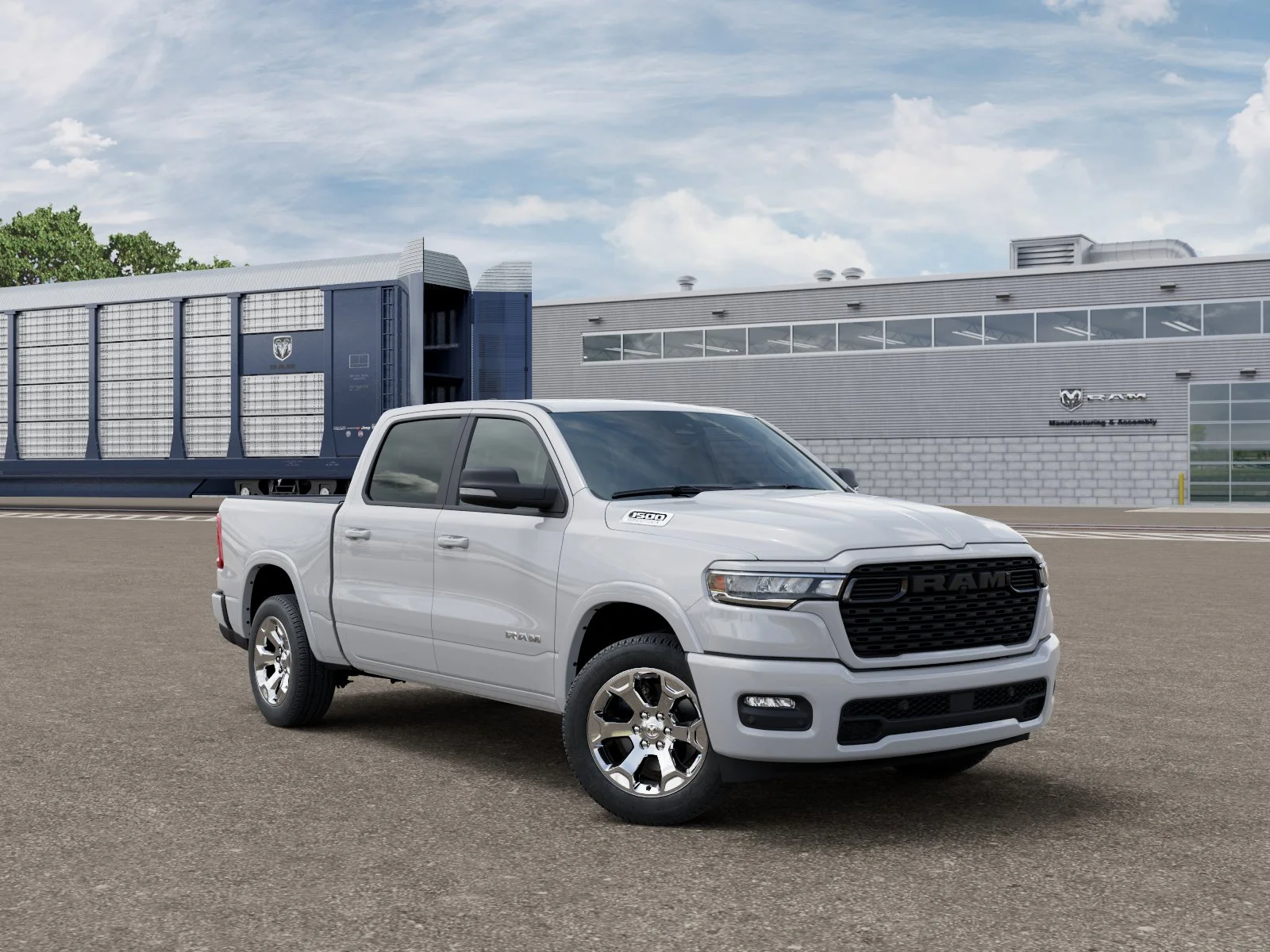 New 2026 Bright White Clear-Coat Exterior Paint RAM BIG HORN image 3