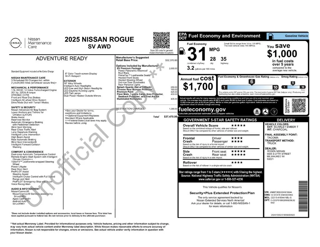 Certified Used 2025 Scarlet Ember Nissan SV image 12