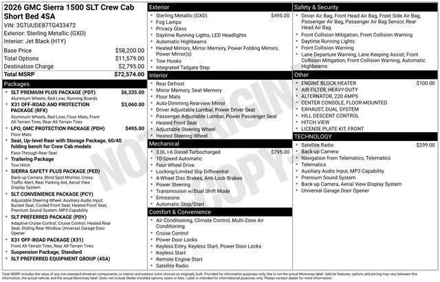 New 2026 Sterling Metallic GMC SLT image 5