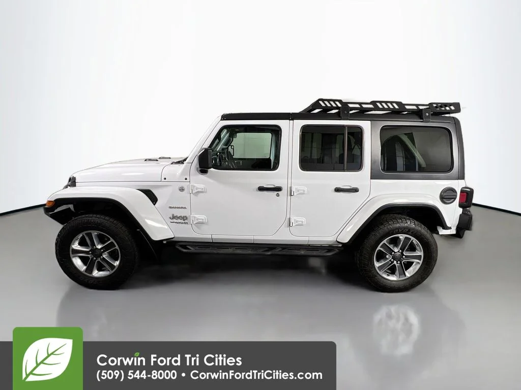 Used 2019 Bright White Clearcoat Jeep Unlimited Sahara image 6
