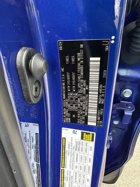 Used 2024 Blue Toyota Hybrid SE image 35