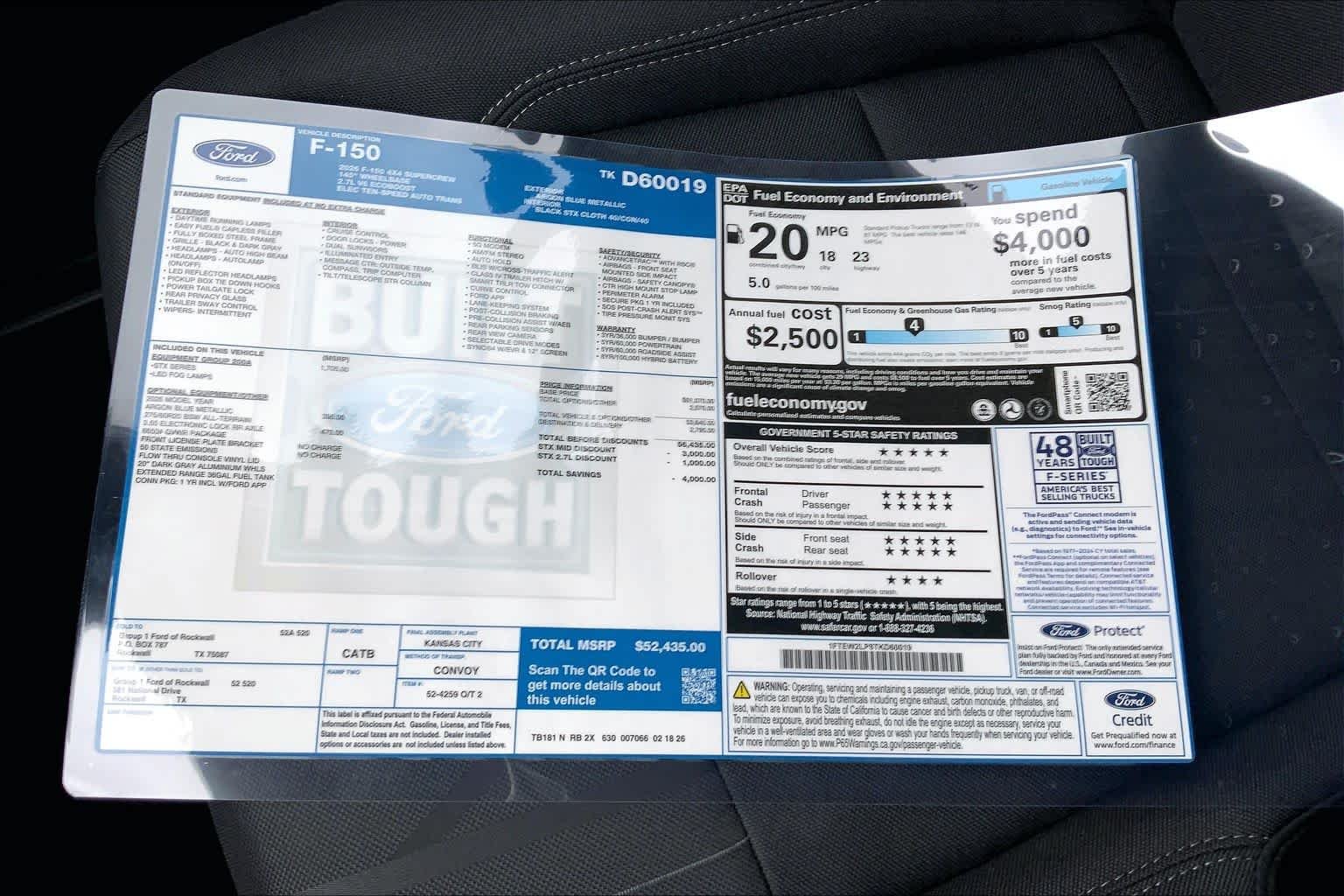 New 2026 Argon Blue Metallic Ford STX® image 19