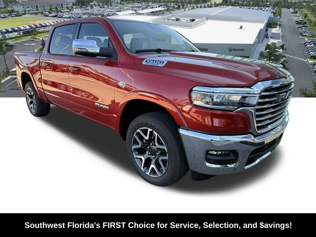 New 2026 Molten Red Pearl-Coat Exterior Paint RAM Laramie image 2