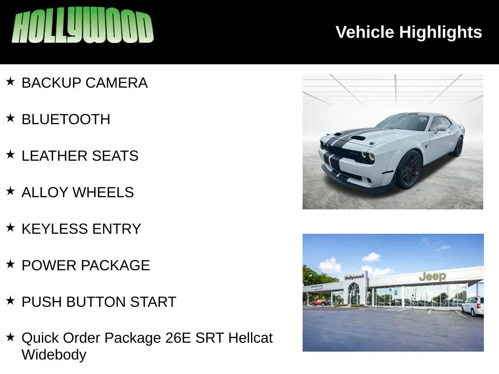 Used 2019 White Dodge SRT Hellcat Widebody image 3