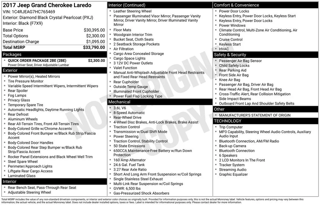 Used 2017 Black Jeep Laredo image 2