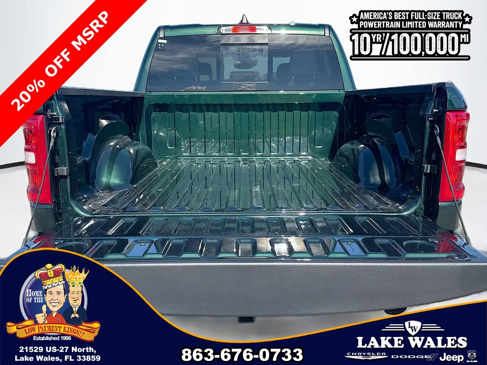 New 2026 Serrano-Green Metallic Exterior Paint RAM LARAMIE image 26