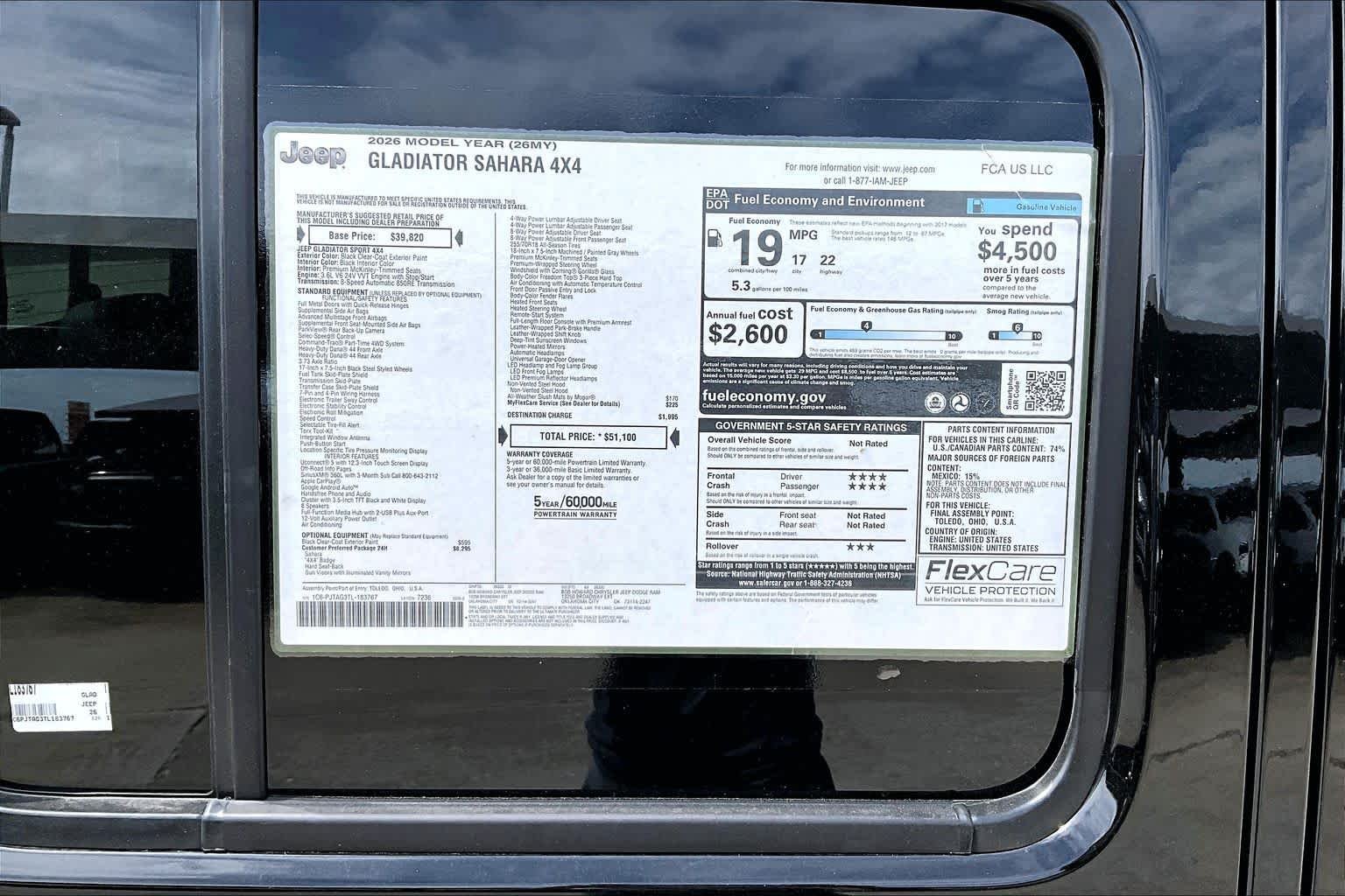New 2026 Black Clear-Coat Exterior Paint Jeep Sahara image 17