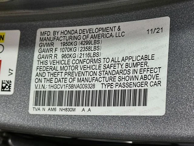 Certified Pre-Owned 2022 Honda Accord EX-L