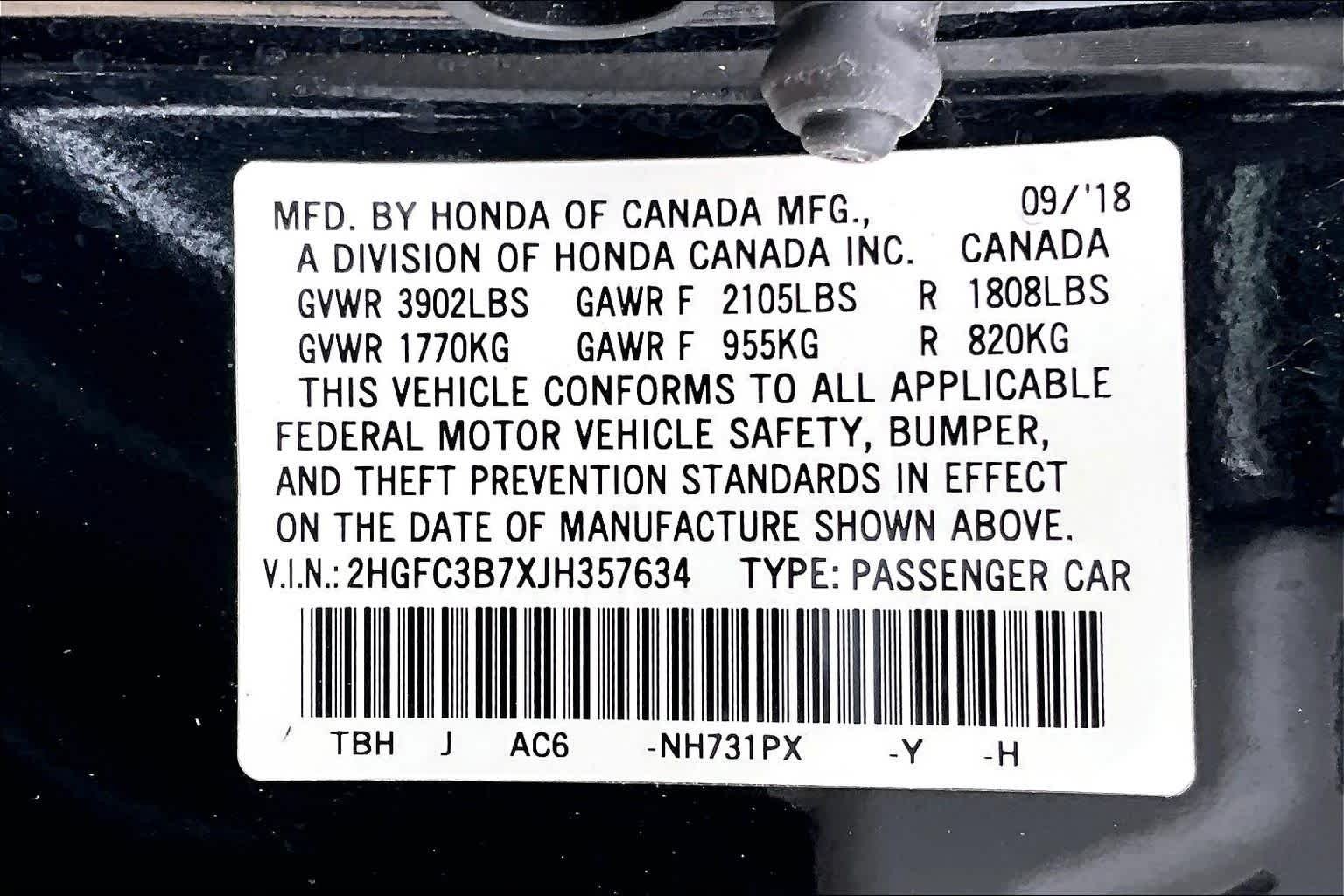 Used 2018 Crystal Black Pearl Honda EX-L image 33