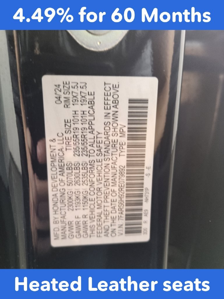 Certified Used 2024 Crystal Black Pearl Honda Sport Touring image 35