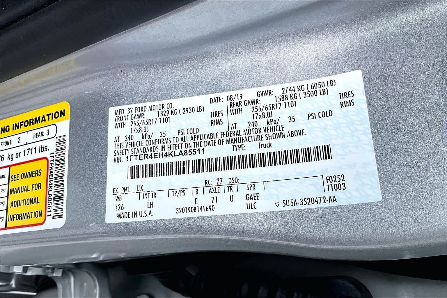 Used 2019 Ingot Silver Metallic Ford XLT image 36