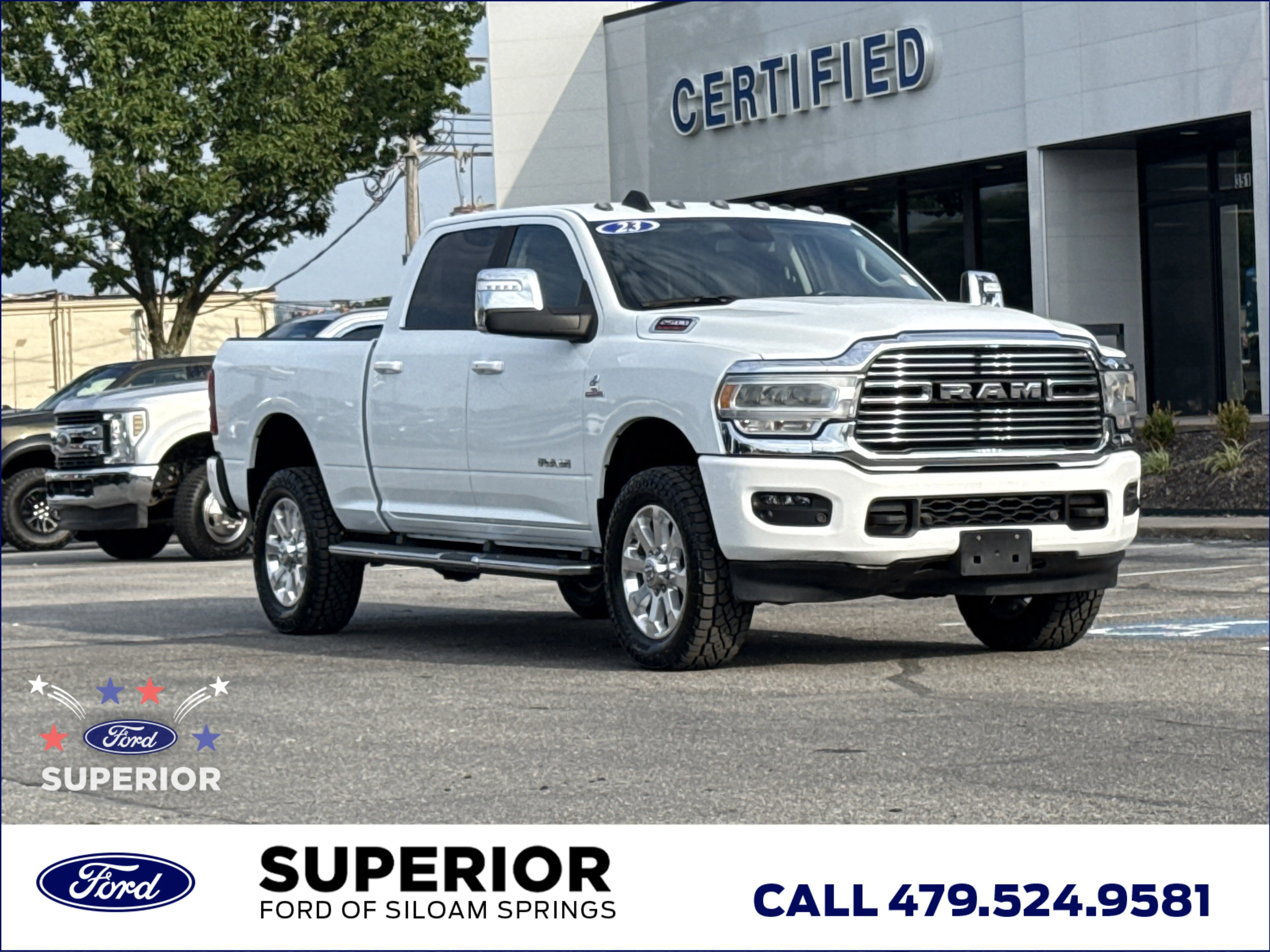 Used 2023 Bright White Clearcoat Ram Laramie 4WD image 1