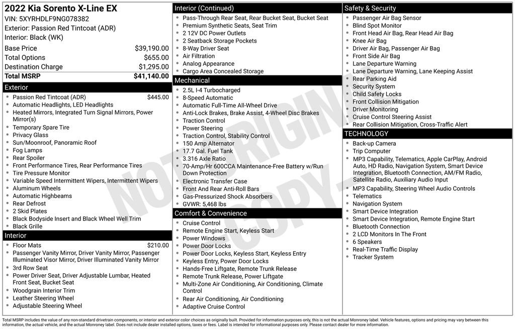 Used 2022 Red Kia X-Line EX image 25