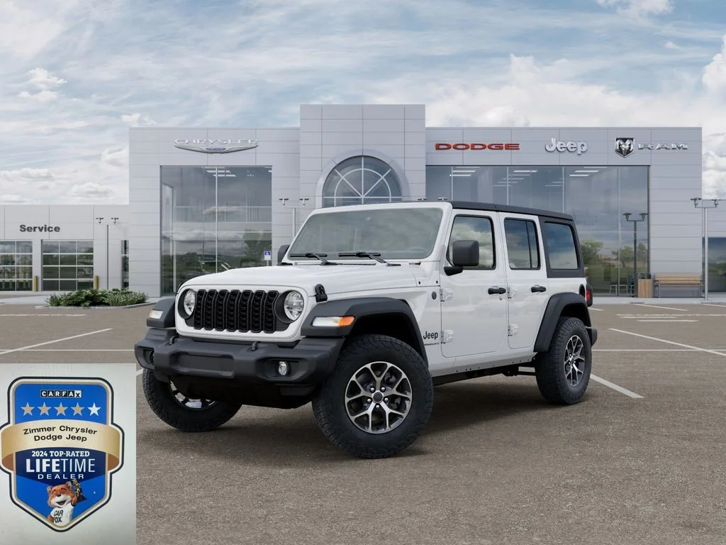 New 2026 Bright White Clear-Coat Exterior Paint Jeep Sport S image 1