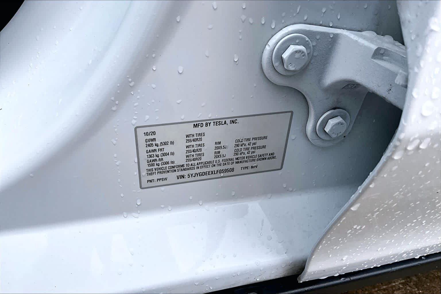 Used 2020 Pearl White Multi-Coat Tesla Long Range image 33