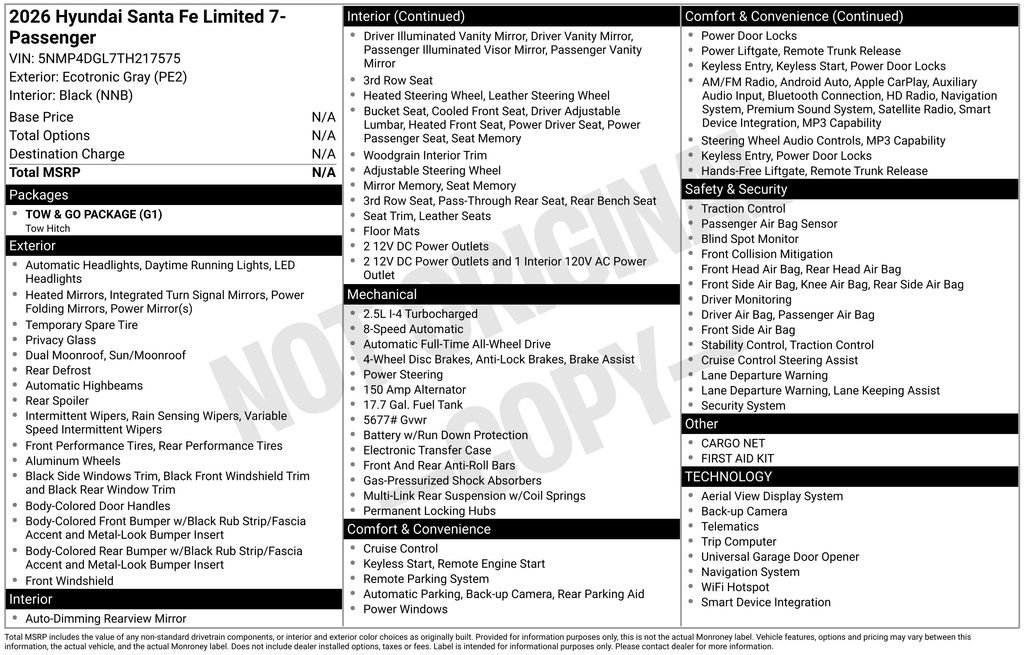 New 2026 Gray Hyundai Limited image 3