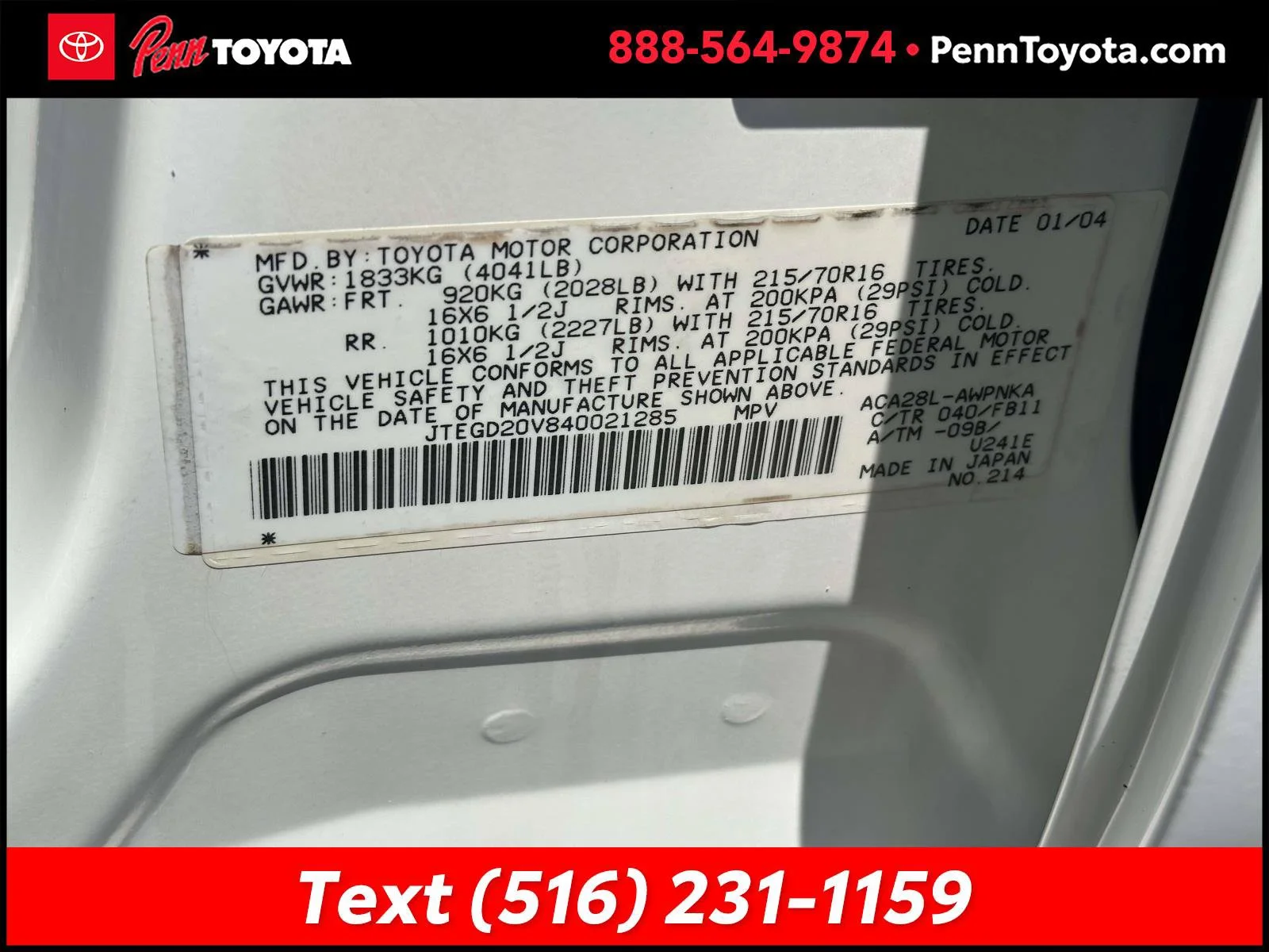 Used 2004 SUPER WHITE Toyota  image 18